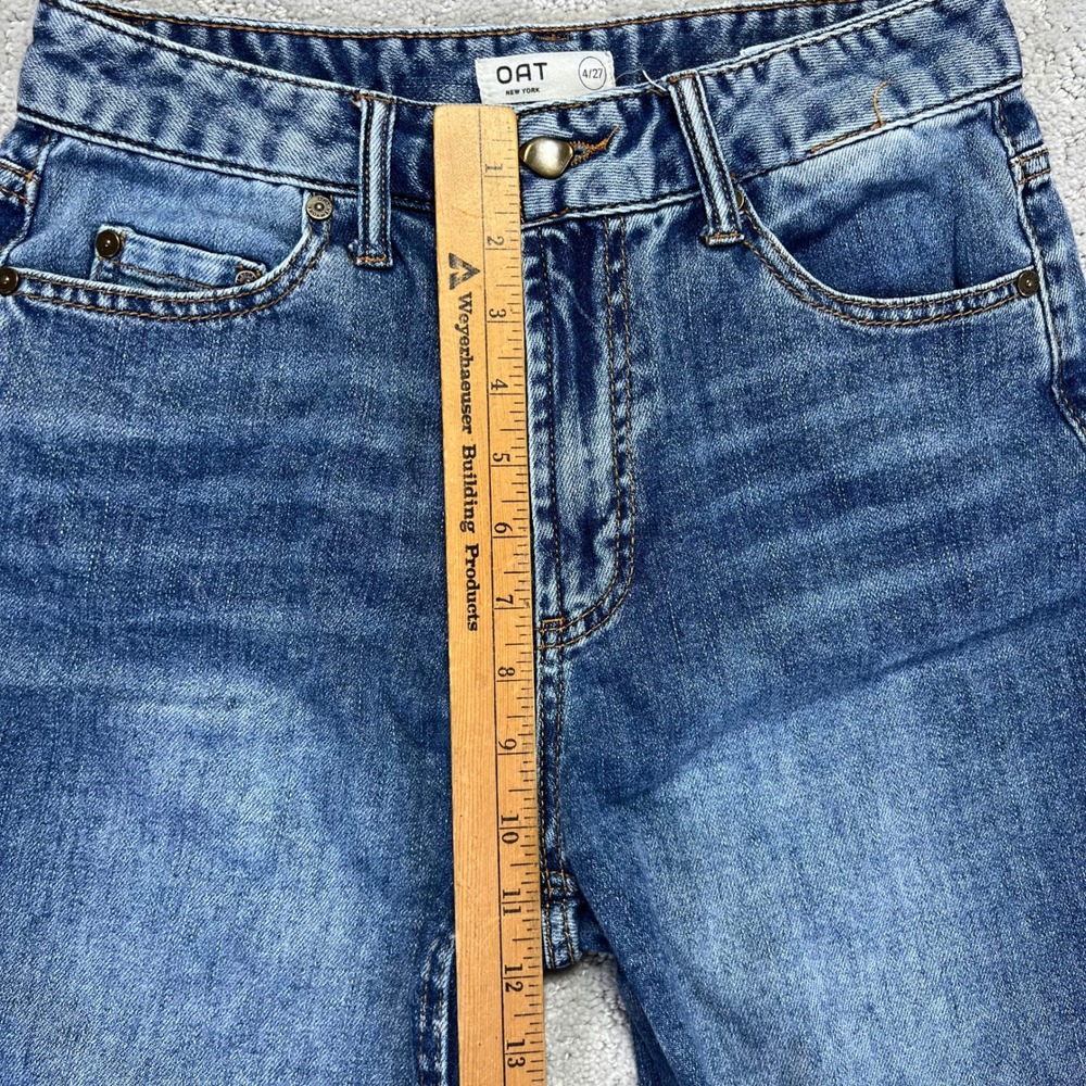 OAT New York Jeans Womens 4/27 Cloud Luxe High Rise Wide Leg Blue Medium Wash - Picture 9 of 12